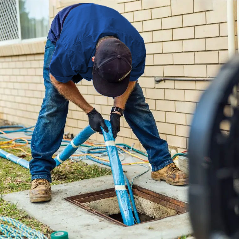 Plumbing Holding Trenchless Sewer Equipment